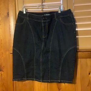 Lane Bryant denim mini skirt